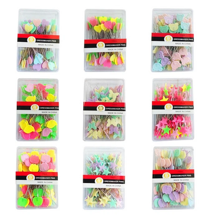 Straight Pins With Decorative Heads